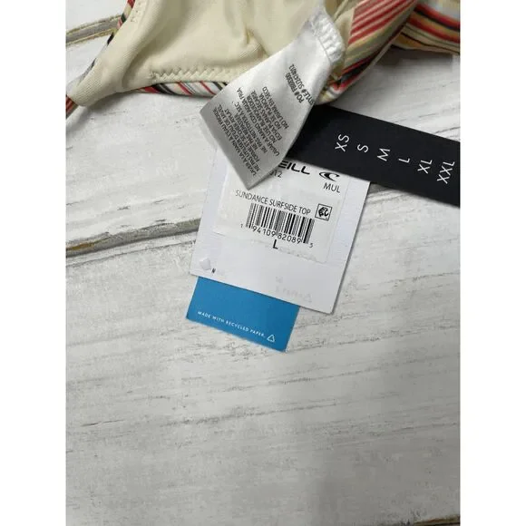 O'Neill Women's Sundance Surfside Bikini Swim Top - Multi Colored L - Picture 5 of 8